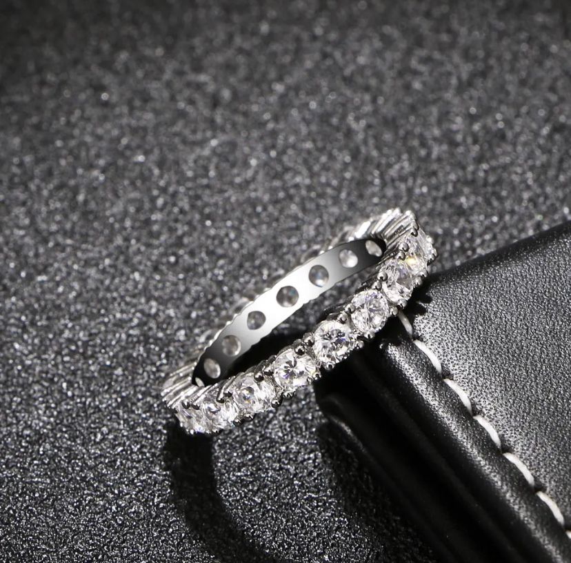 Daisy Philip Moissanite Diamonds Gemstone 925 Sterling Silver Ring Fine Gifts For Her