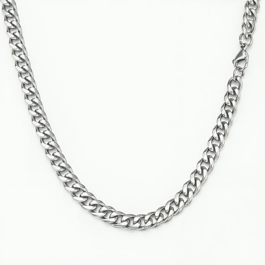 5mm Silver Stainless Steel Cuban Link Chain