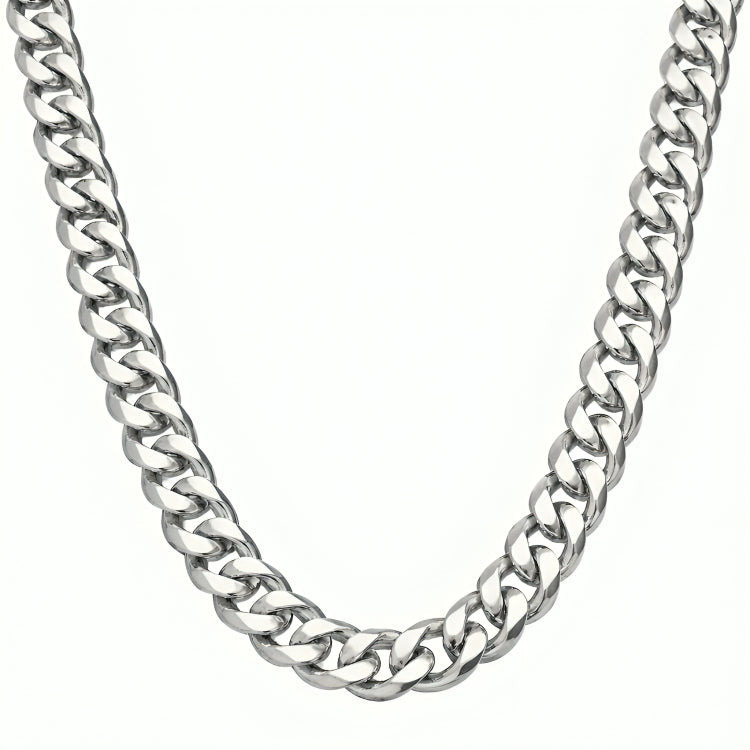 10mm Silver Stainless Steel Necklace