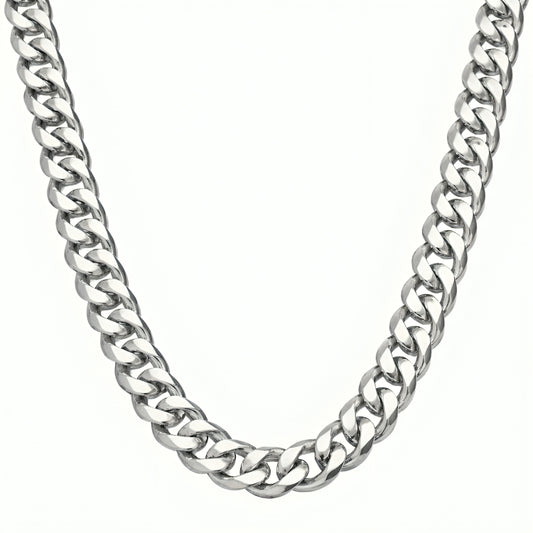 10mm Silver Stainless Steel Necklace