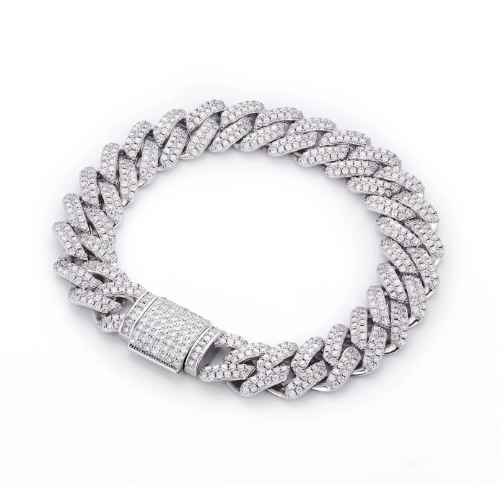 VVS Silver Rhinestone Bracelet