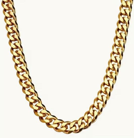Daisy Philip 10mm Gold cuban link chain