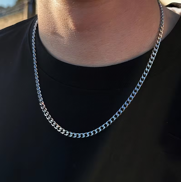 4mm Silver Stainless Steel Necklace