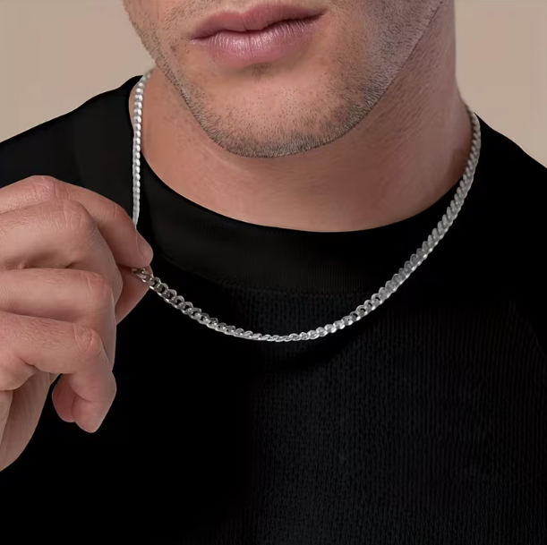 4mm Silver Stainless Steel Necklace