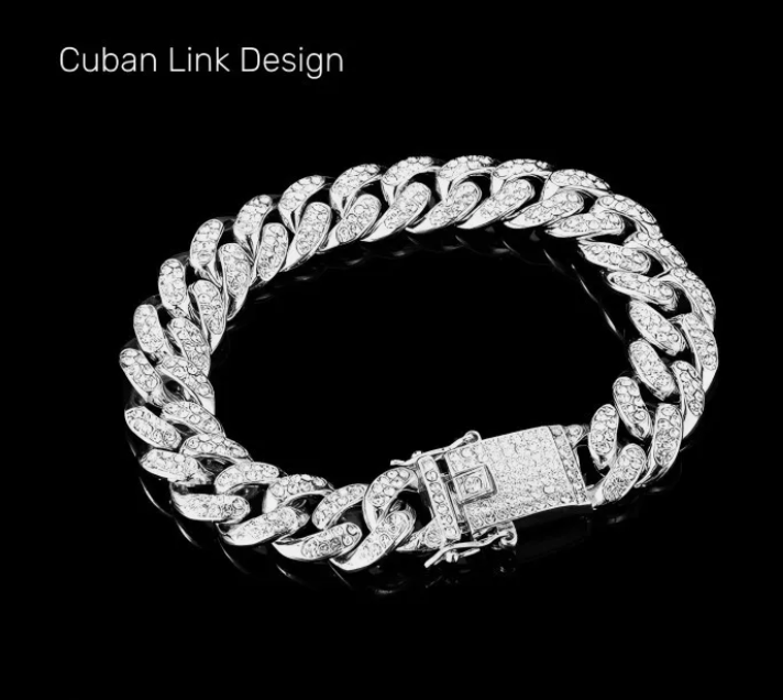 VVS Silver Rhinestone Bracelet