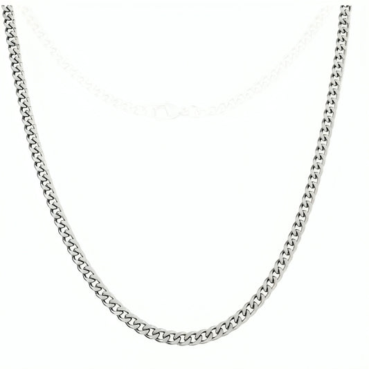 4mm Silver Stainless Steel Necklace